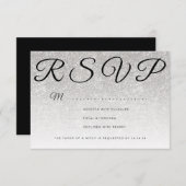 ファンドレフォーマルー企業のサーシルバーグリッター 出欠カード (正面/裏面)