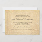 ファンドレ企業のイザーガラパーティー金ゴールド絵を描グリッター 招待状 (正面)