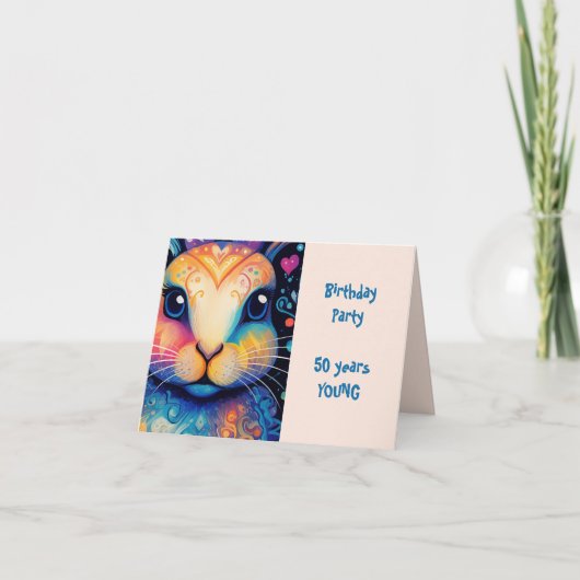 ファンバニー 大人の誕生日パーティー 招待状 (正面)