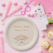 ファンビクトリアンをテーマにしたカソリッ結婚クの紙プレート ペーパープレート (パーティー)