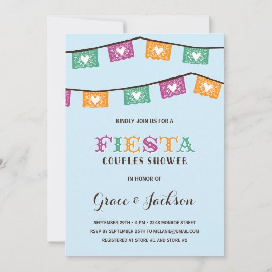 ファンフィエスタ | カップルの結婚前お披露目パーティー 招待状 (正面)