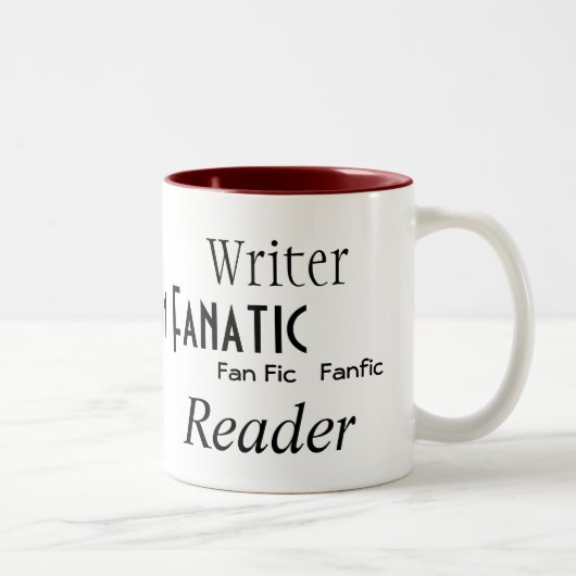 "ファンフィクション熱狂者" ツートーンマグカップ (右)