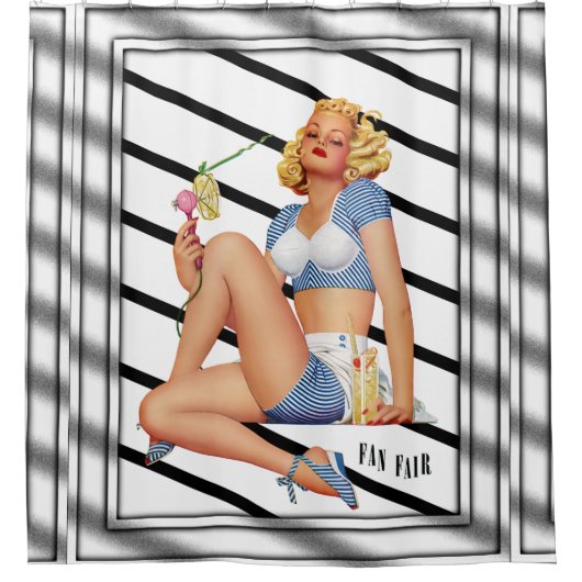 ファンフェアbyエノックボレス シャワーカーテン (正面)