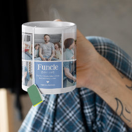 ファンフォトコラージュ定義かわいいモダンおじさん コーヒーマグカップ