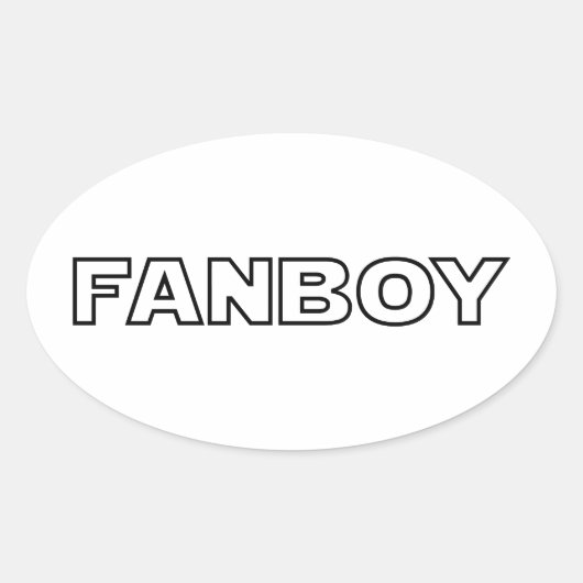 ファンボーイ 楕円形シール (正面)