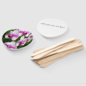 ファンユニークにピンクの赤面がある白いラン ハンドファン (組立なし)