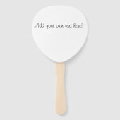 ファンユニークにピンクの赤面がある白いラン ハンドファン (裏面)