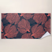 ファンリビングコラル ビーチタオル (正面)