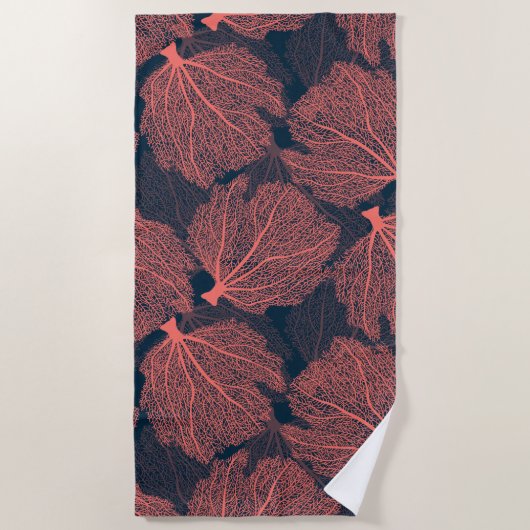 ファンリビングコラル ビーチタオル (正面)