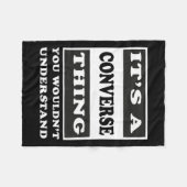 ファンンを理解するなんて話し合いだ フリースブランケット (正面(横))