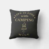 ファンントキャンプとワインのことわざ クッション (裏面)