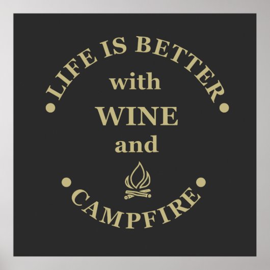 ファンントキャンプとワインのことわざ ポスター (正面)