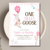ファン一羽お誕生日おめでとう 招待状、1歳の誕生日 女の子 ピンク 招待状