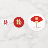 ファン中国のと二重の幸せ |中国の結婚s コンフェッティ (裏面)