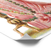 ファン付きビクトリアンキャンバスフランスのウォールアートERA LADY ポスター (角)