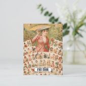 ファン付きフおもしろいァンメールヴィンテージ ポストカード (スタンド正面)