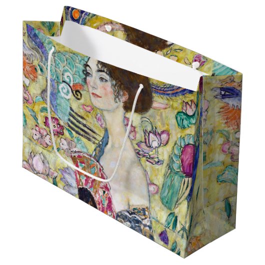 ファン付きレディグスタフクリムト ラージペーパーバッグ (正面アングル)
