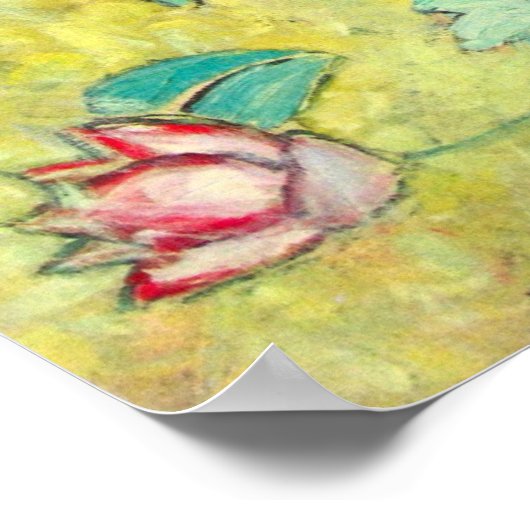 ファン付きレディbyグスタフクリムト ポスター (角)