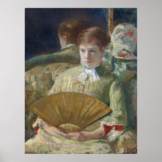 ファン付き女性 – Mary Cassattファインアートポスター ポスター (正面)