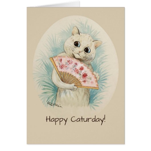 ファン付き白猫CC0134 Louis Wain (正面)