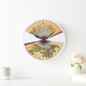 ファン伝統的中国のー ラージ壁時計 (ホーム)