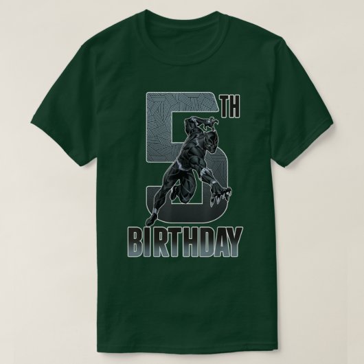 ファン向けダークパンサー第5誕生日 Tシャツ (デザイン正面)