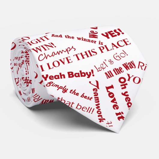 ファン応援の勇気付けられる語 ネクタイ (ロール)