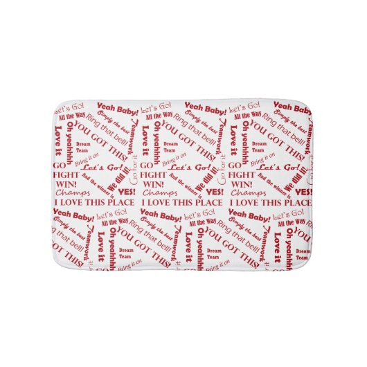 ファン応援の勇気付けられる語 バスマット (正面)