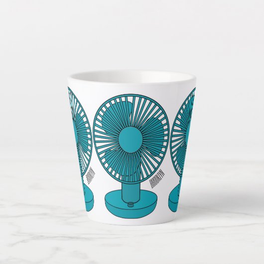 ファン漫画のイラストレーション カフェラテマグ (正面)