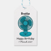 ファン漫画のイラストレーション ギフトタグ (裏面)