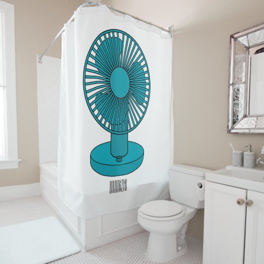 ファン漫画のイラストレーション シャワーカーテン (インサイチュ)