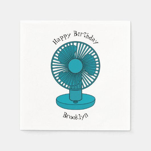 ファン漫画のイラストレーション スタンダードカクテルナプキン (正面)