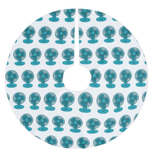 ファン漫画のイラストレーション ブラッシュドポリエステルツリースカート (正面)