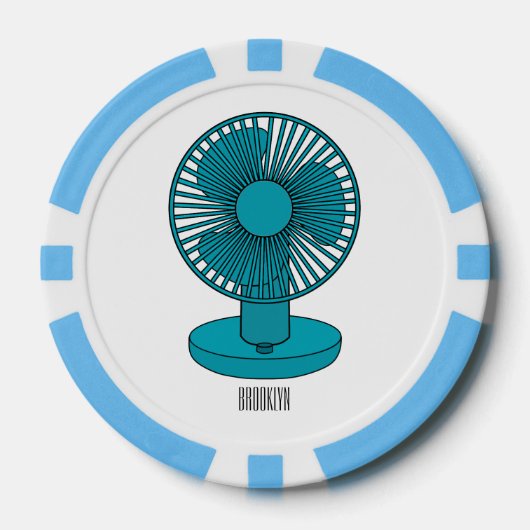 ファン漫画のイラストレーション ポーカーチップ (正面)