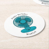 ファン漫画のイラストレーション ラウンドペーパーコースター (アングル)