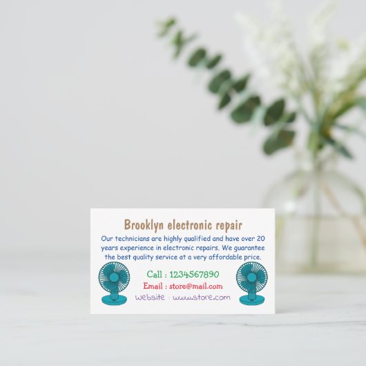 ファン漫画のイラストレーション 名刺 (スタンド正面)