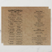 ファン用カスタムウェディングプログラムテンプレート (正面/裏面)