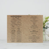 ファン用カスタムウェディングプログラムテンプレート (スタンド正面)