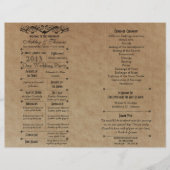 ファン用カスタムウェディングプログラムテンプレート (正面)