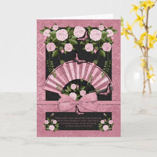 ファン誕生日付きの特別な人のためのバラカード カード (黄色い花)