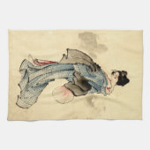 ファン1840年との美しい キッチンタオル (横)
