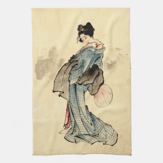 ファン1840年との美しい キッチンタオル (縦)