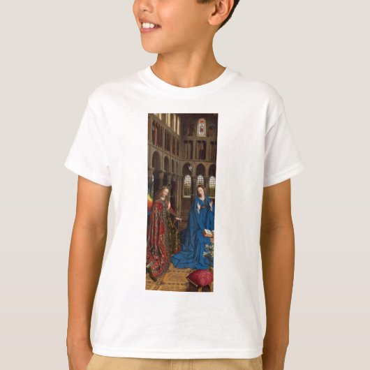 ファン・アイクの受胎告知 プレミアム大聖堂ライト Tシャツ (正面)