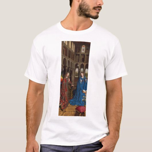 ファン・アイクの受胎告知 プレミアム大聖堂ライト Tシャツ (正面)