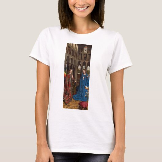 ファン・アイクの受胎告知 プレミアム大聖堂ライト Tシャツ (正面)