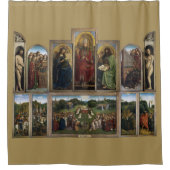 ファン·エイク·ブラザーズ·ゲント·アルターピース(詳細) シャワーカーテン (正面)