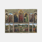 ファン·エイク·ブラザーズ·ゲント·アルターピース(詳細) フリースブランケット (正面(横))