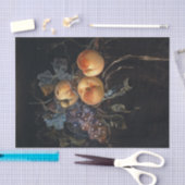 ファン・エルストによる桃と葡萄の静物詩 薄葉紙 (クラフト)