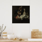 ファン・エルスト、家禽との静物生活 ポスター (キッチン)