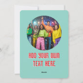 ファン カスタム フォト モダン クリスマス ツリー レトロ グリーン (裏面)